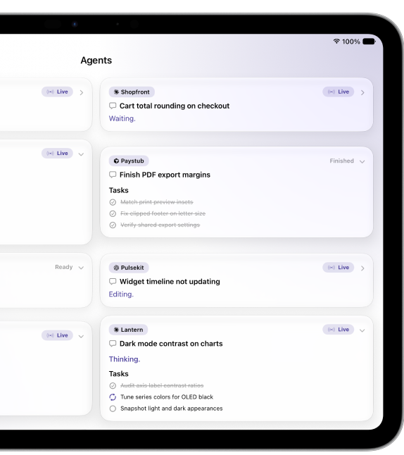 Active Agent iPad app