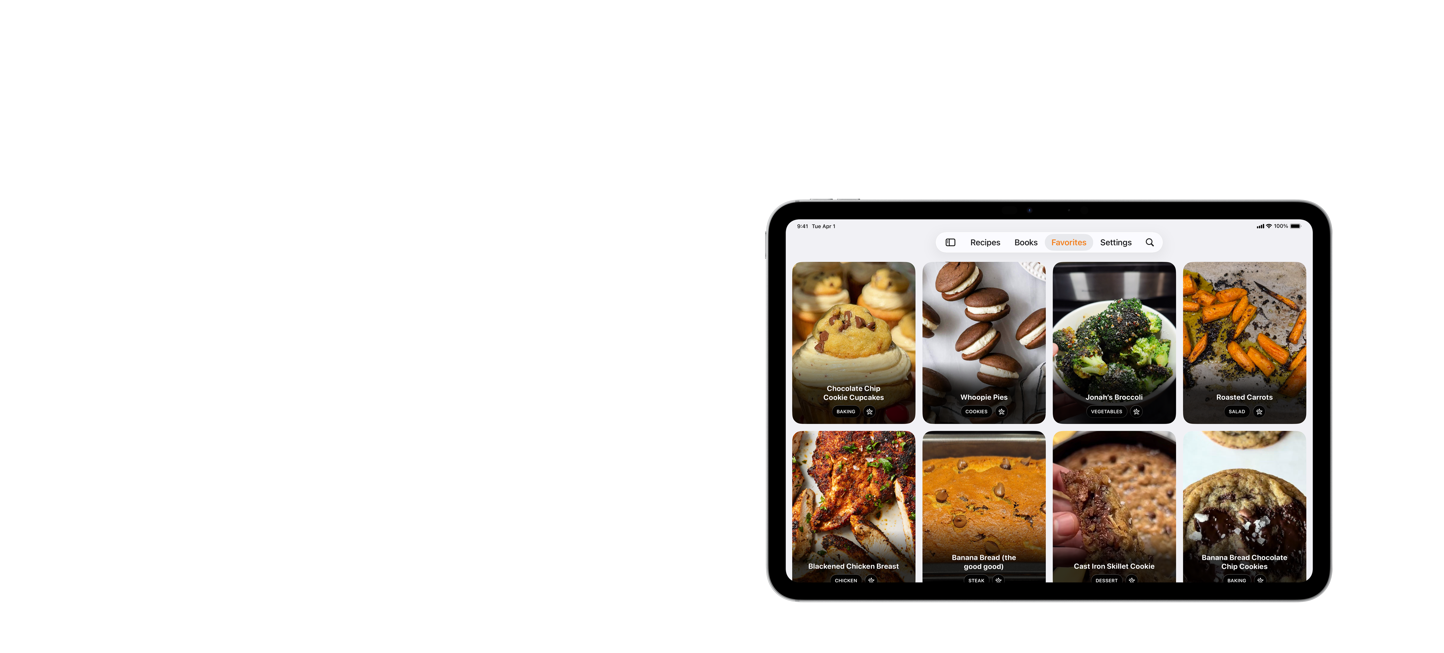 Easy Recipe App on iPad