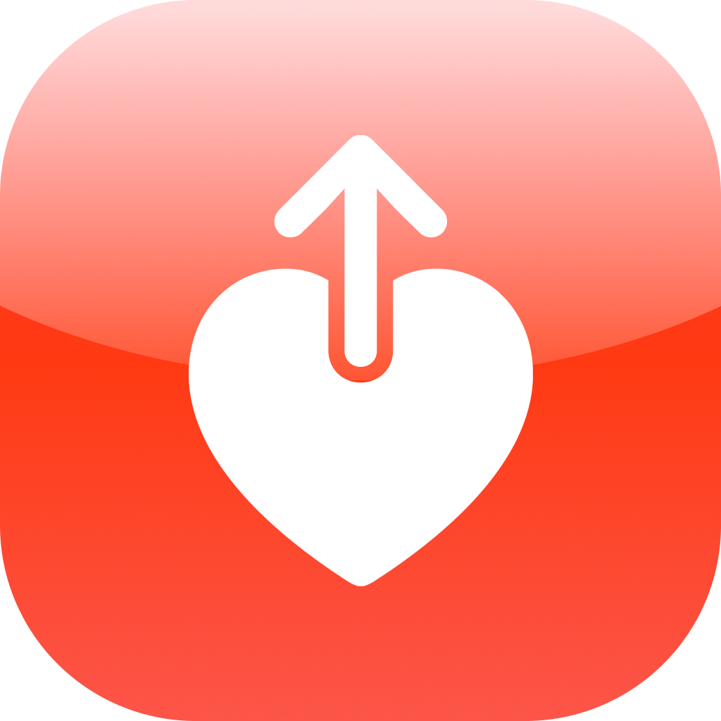 Classic red Fitness Share app icon