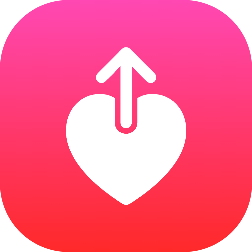 Pink gradient Fitness Share app icon