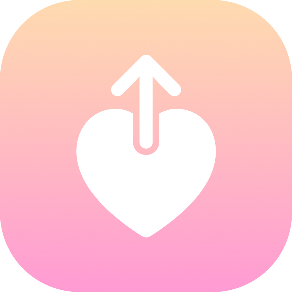 Soft pink Fitness Share app icon