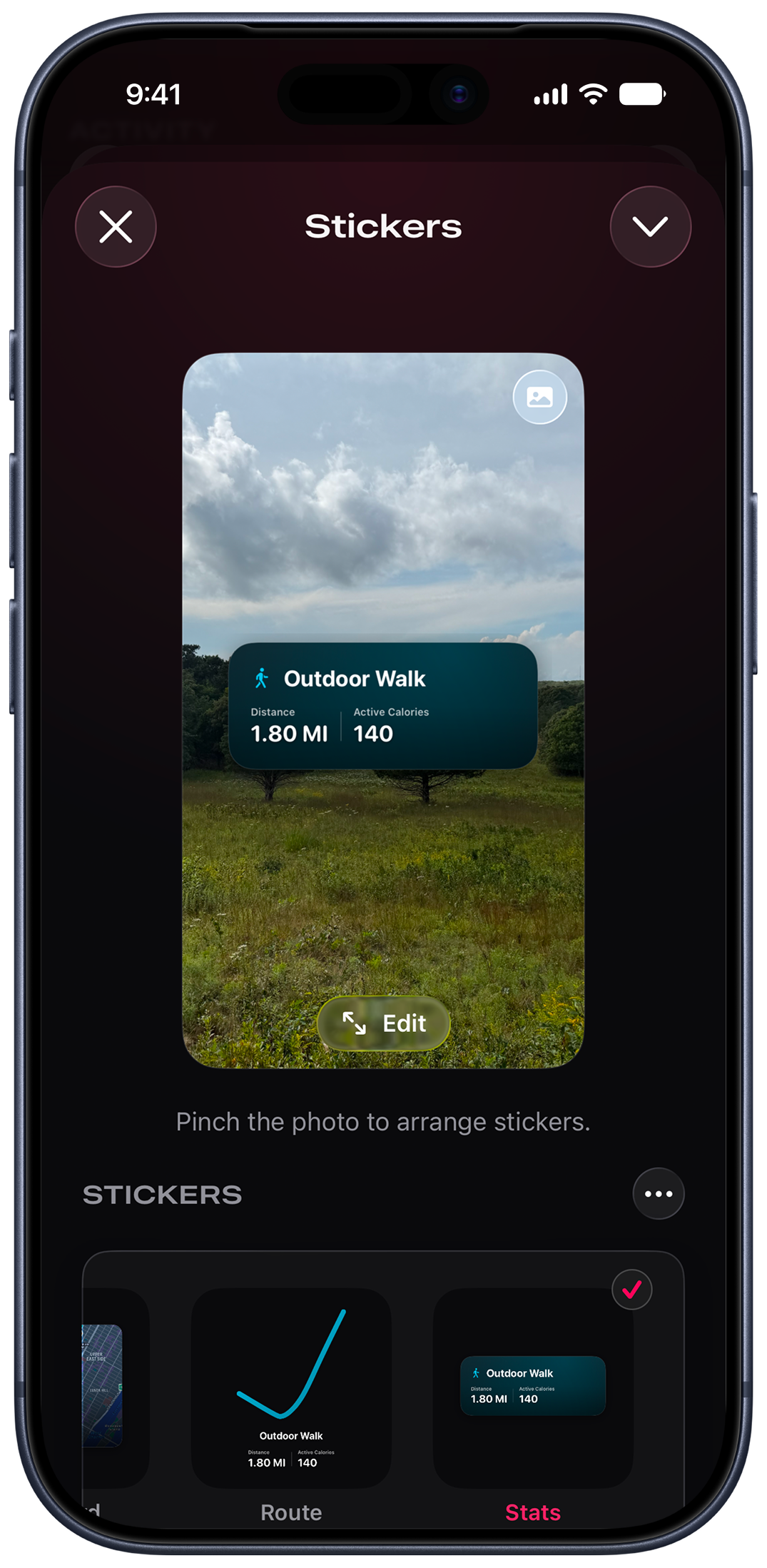 Health Insight Metrics screen with Day, Week, Month, and Year views