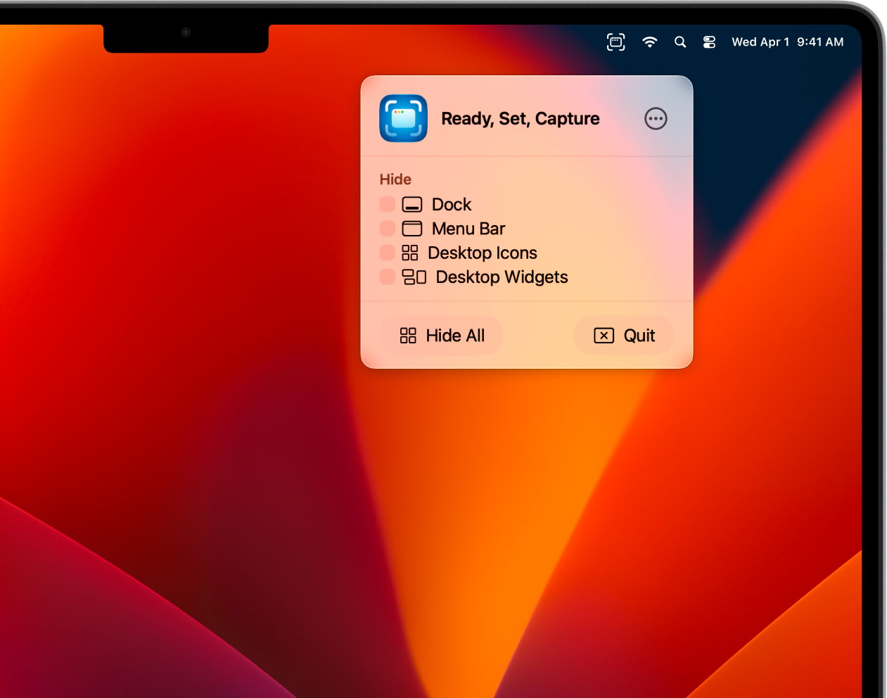 Ready, Set, Capture Menu Bar controls on Mac